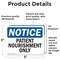 Signmission Patient Nourishment Only, 5 in W x Rectangle, Vinyl Decal OS-2PACK-NS-D-35-L-17146 - alternate 3